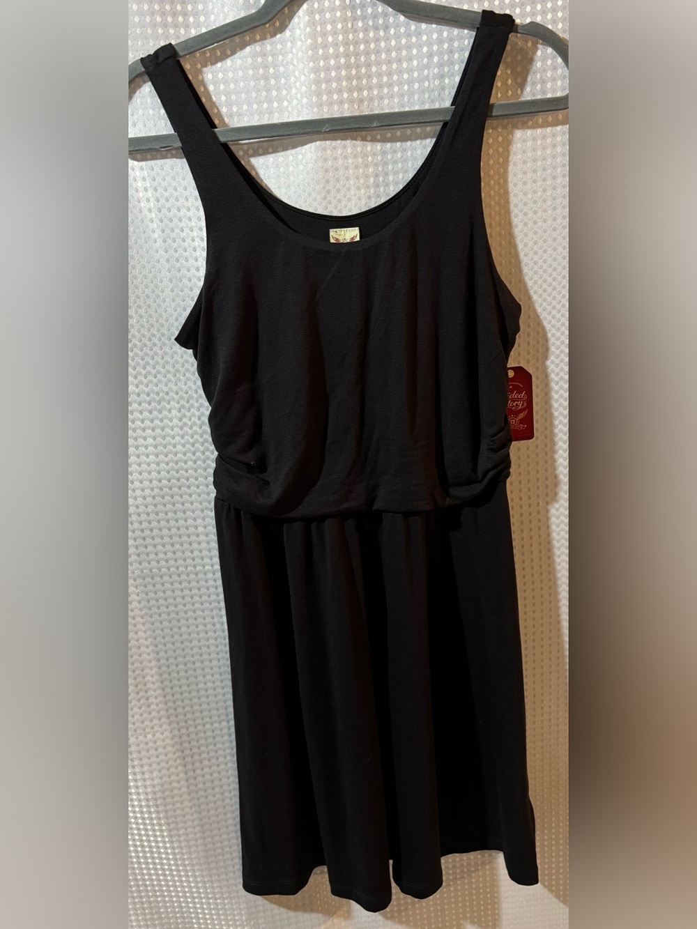 NWT Faded Glory M (8-10) Black Sleeveless Elastic-Waist Casual Dress